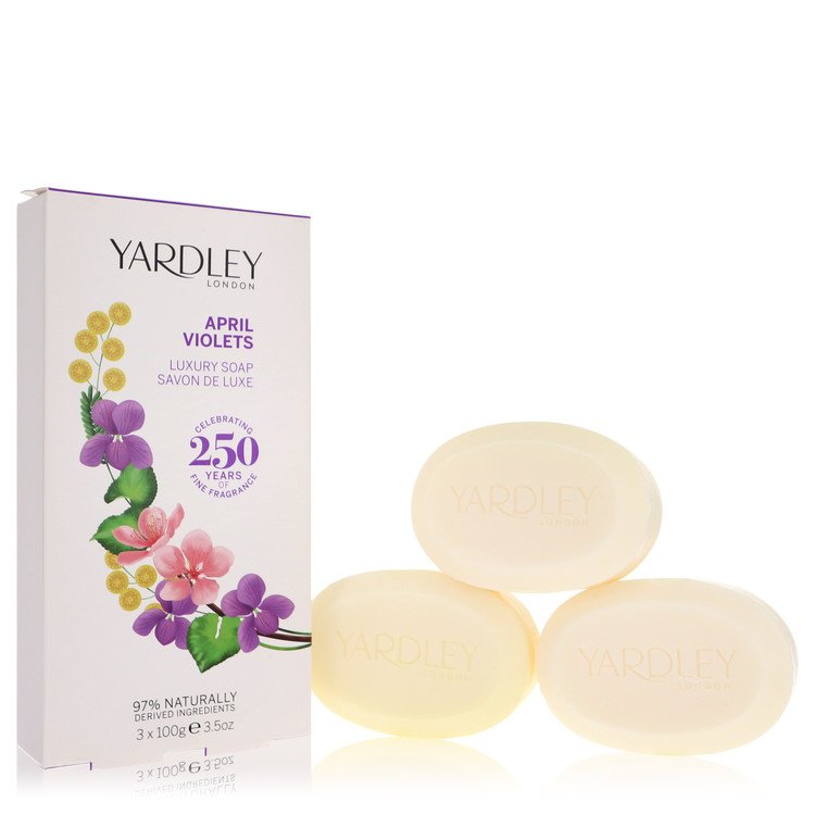 April Violets by Yardley London 3 x 3.5 oz Soap 3.5 oz  for Women