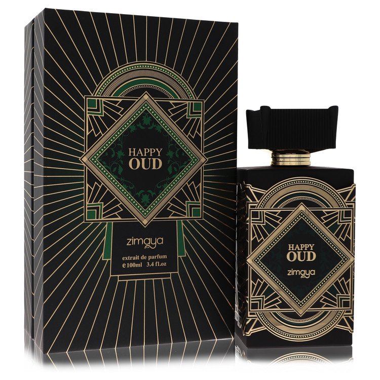 Afnan Zimaya Happy Oud by Afnan Extrait De Parfum Spray (Unisex) 3.4 oz for Men