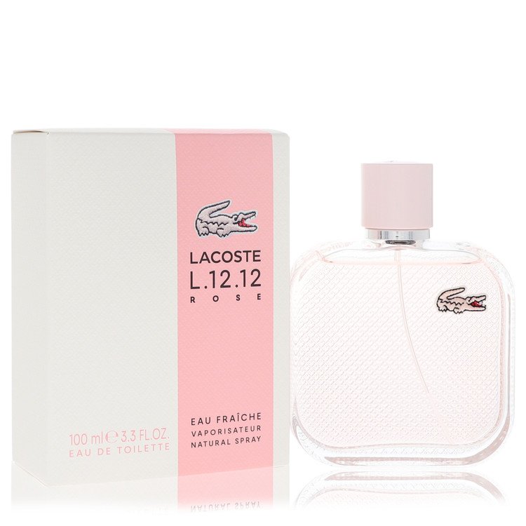 Lacoste Eau De Lacoste L.12.12 Rose Eau Fraiche by Lacoste Eau De Toilette Spray (Unboxed) 3.3 oz for Women