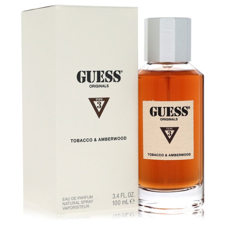 Guess Originals Type 3 Tabacco & Amberwood by Guess Eau De Parfum Spray 3.4 oz for Men