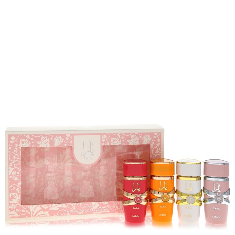 Lattafa Yara by Lattafa Gift Set -- Mini My Yara EDP Collection- 0.8 oz Yara + 0.8 oz Yara Moi + 0.8 oz Yara Tous + 0.8 oz  Yara Candy for Women
