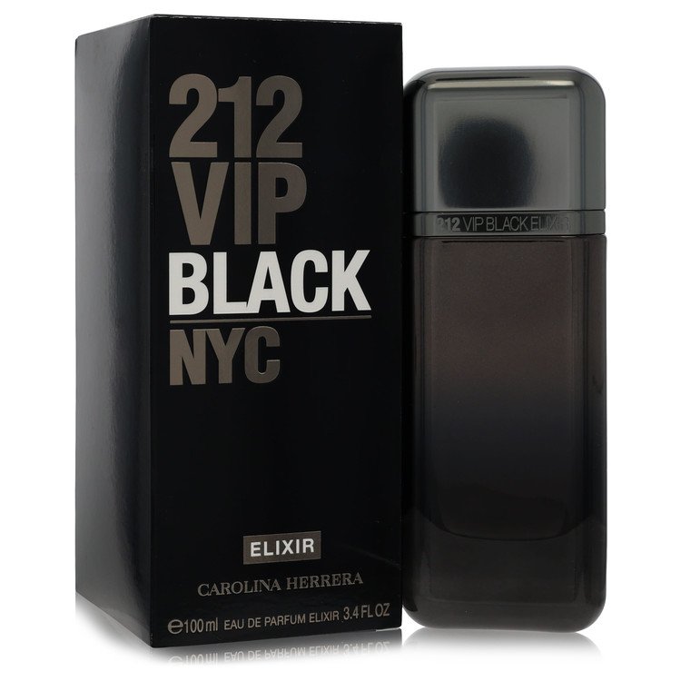 212 VIP Black Elixir by Carolina Herrera Eau De Parfum Spray 3.4 oz for Men