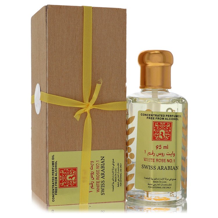 White Rose No 1 by Swiss Arabian Concentrated Perfume Oil Free From Alcohol (Unisex Unboxed) 3.21 oz for Women